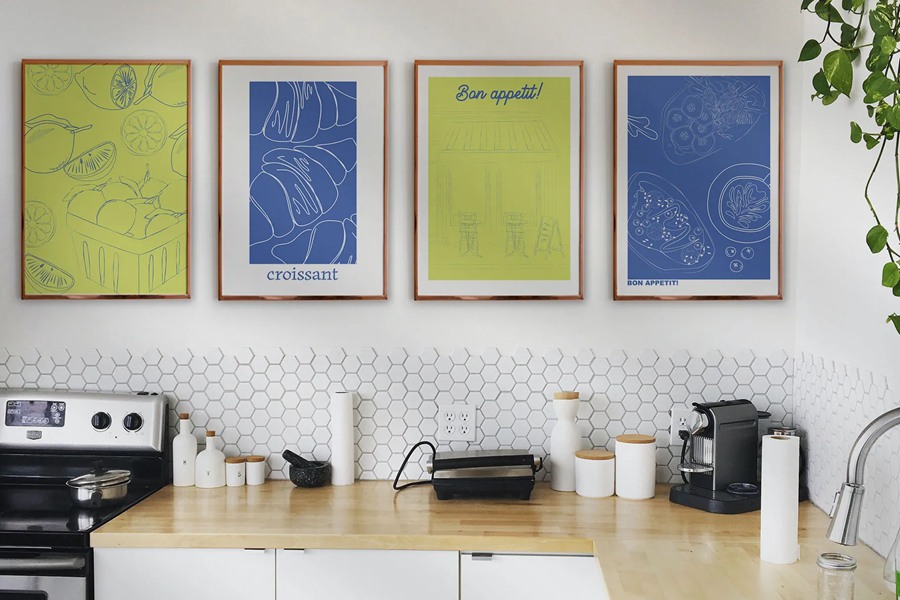 Sunday Brunch posters 餐厅厨房咖啡馆咖啡店装饰装裱印刷品社交网络剪贴画即用型艺术海报AI矢量、PNG设计图形合集 图片素材 sucaiwan.com