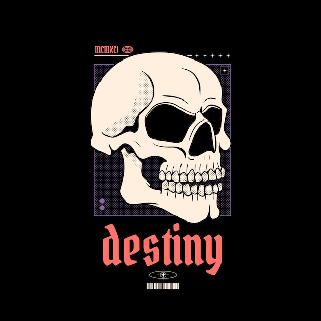 10款复古Y2K手绘街头服装印花插画海报排版设计AI矢量源文件Hand drawn designs for streetwear Illustration 设计素材 sucaiwan.com