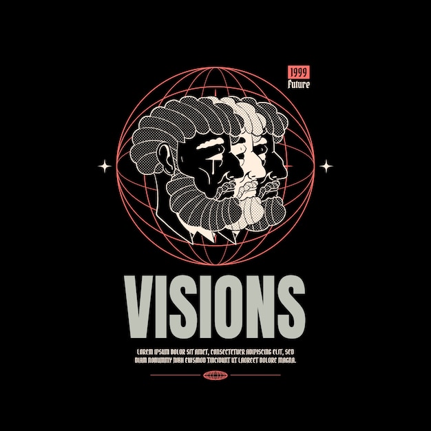 10款复古Y2K手绘街头服装印花插画海报排版设计AI矢量源文件Hand drawn designs for streetwear Illustration 设计素材 sucaiwan.com