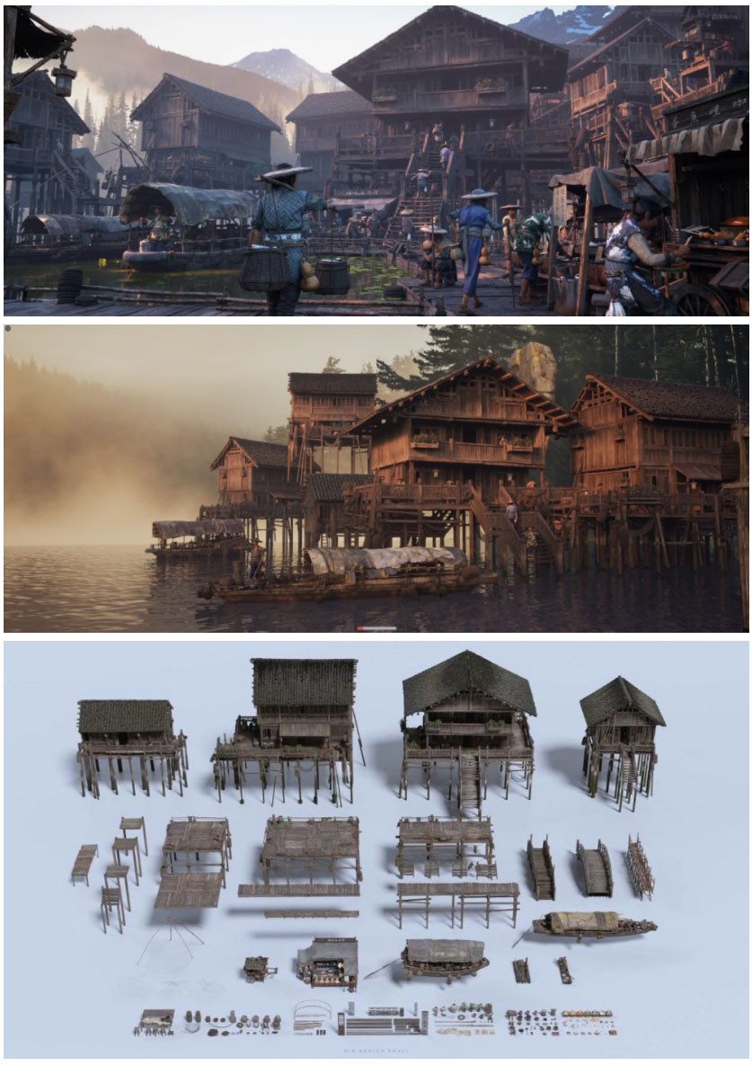 300+3D传统东方亚洲江南水乡渔村农村木屋建筑木筏木船食品包装市场人物Blender/FBX/OBJ模型组件设计套装BigMediumSmall – Water Village , 第4张-素材湾丨精选海外优质设计素材资源 300+3D传统东方亚洲江南水乡渔村农村木屋建筑木筏木船食品包装市场人物Blender/FBX/OBJ模型组件设计套装BigMediumSmall – Water Village , sucaiwan.com