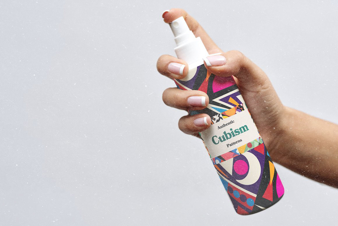 60年代复古后现代立体主义前卫抽象艺术几何拼贴AI矢量设计素材 Authentic Cubism Patterns , sucaiwan.com