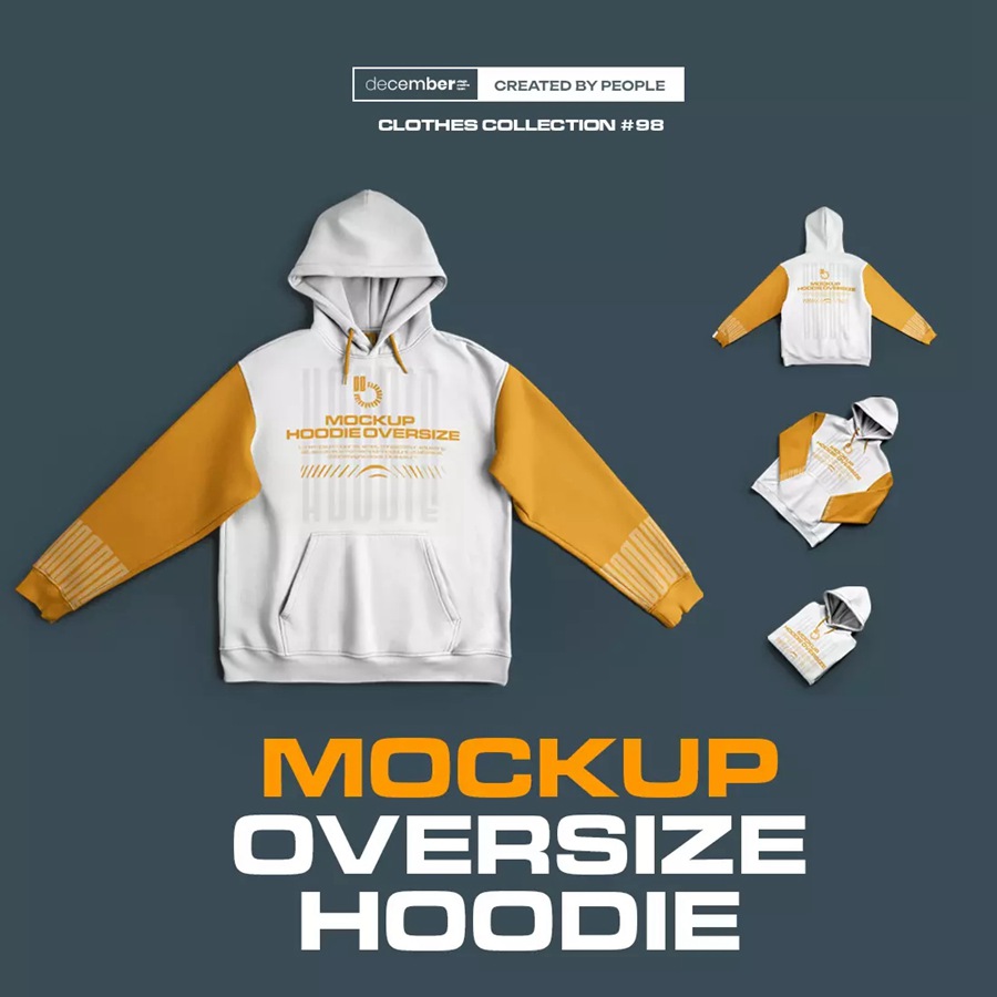 4款超大中性连衣帽卫衣LOGO印花图案设计PS展示效果图样机模板 4 Mockups Unisex Oversize Hoodie , 第1张-素材湾丨精选海外优质设计素材资源 4款超大中性连衣帽卫衣LOGO印花图案设计PS展示效果图样机模板 4 Mockups Unisex Oversize Hoodie , sucaiwan.com