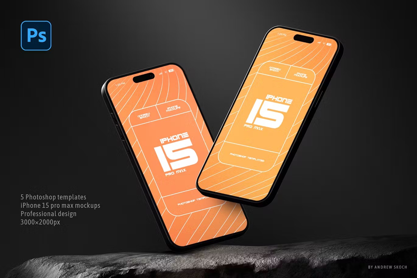 6款工业风黑色苹果iPhone 15 Pro屏幕演示效果图PS展示样机模板 6 iPhone 15 Pro Max Mockups , 第4张-素材湾丨精选海外优质设计素材资源 6款工业风黑色苹果iPhone 15 Pro屏幕演示效果图PS展示样机模板 6 iPhone 15 Pro Max Mockups , sucaiwan.com