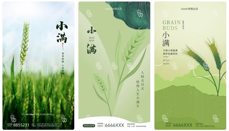 123套 24节气节日小满海报模板PSD设计素材 , sucaiwan.com