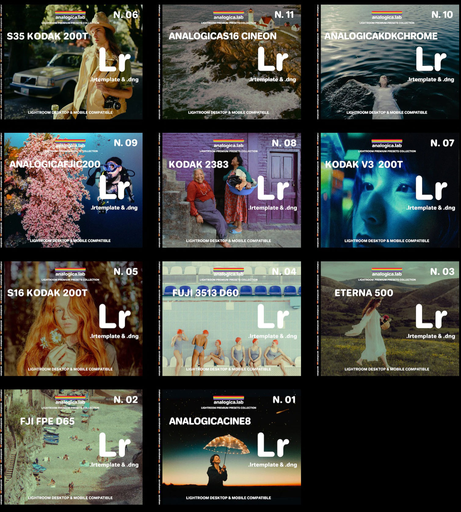 Analogicalab 经典复古富士柯达2383/200T胶片模拟仿真LR调色预设合集 插件预设 sucaiwan.com