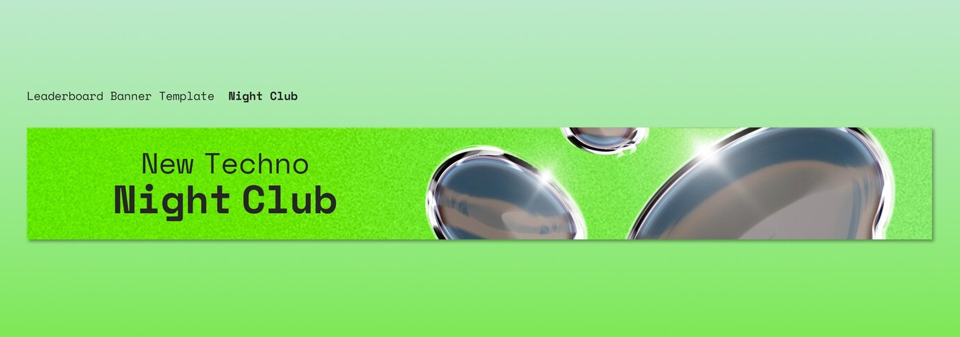 18款夜店酒吧3D金属镀铬标题社交媒体小红书banner名片海报排版PSD设计源文件Night Club template collection 设计素材 sucaiwan.com