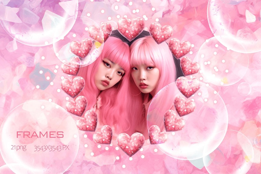 164款高质量潮流时尚玩乐活力俏皮Y2K芭比粉美学拼贴艺术怀旧动漫海报设计图形和梦幻背景 TWEENCORE 2000s AESTHETIC 图片素材 sucaiwan.com