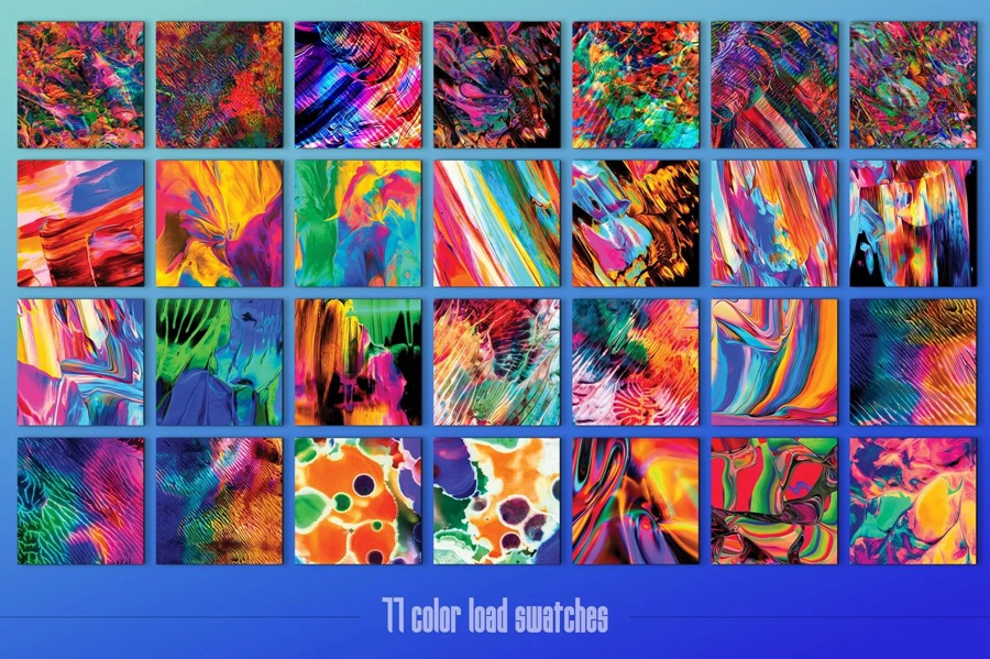 36款Affinity立体3D丙烯颜料多色混合艺术笔刷设计套装Mixer Multicolor Affinity Brushes , sucaiwan.com