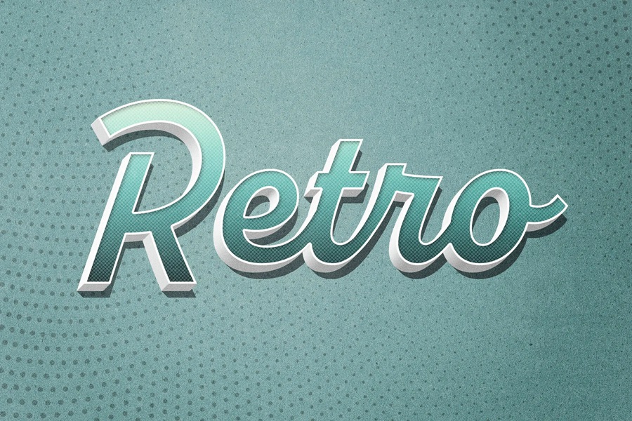 6款复古半调3D卡通漫画风海报电影标题LOGO设计PS特效样机模板 Vintage Comic Text Effect , sucaiwan.com