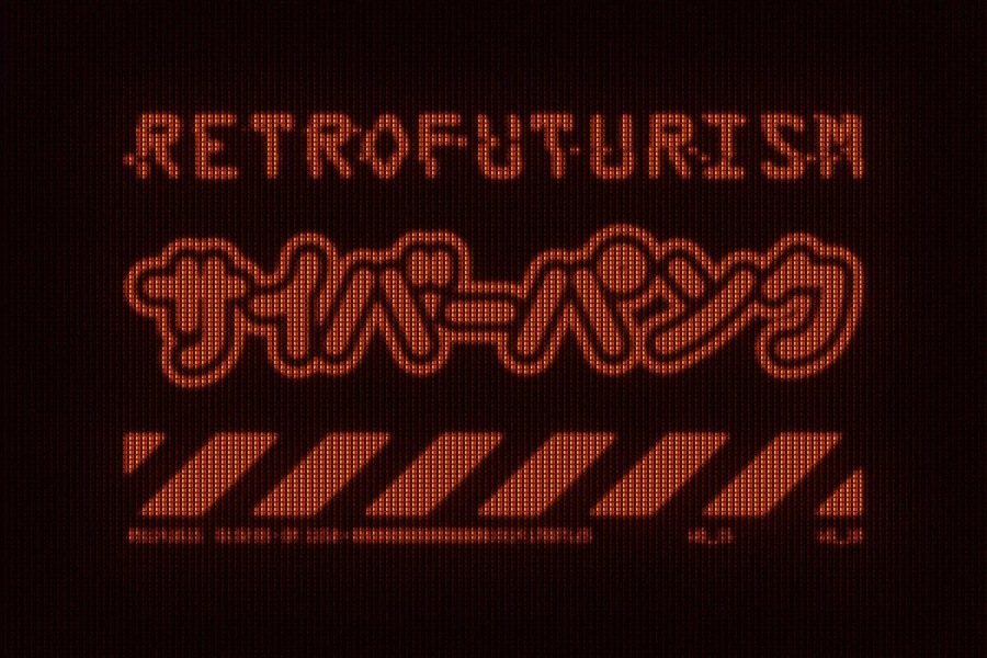 复古CRT特效游戏像素半调PSD后期特效样机CRT Screen Text Effect 样机素材 sucaiwan.com