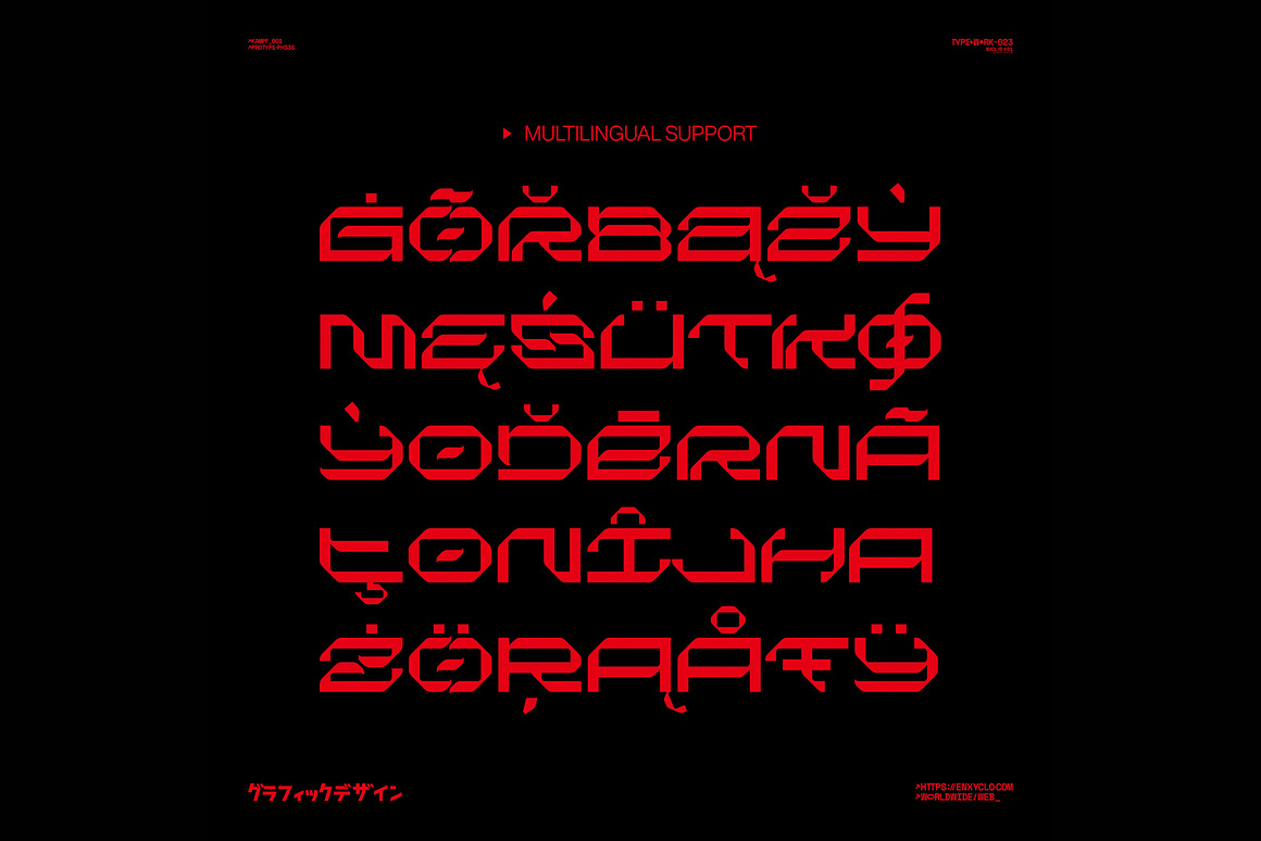 4款Y2K赛博未来科幻科技几何抽象logo标题排版无衬线装饰西文字体NCL KREGAS – Cyberpunk Futuristic 设计素材 sucaiwan.com