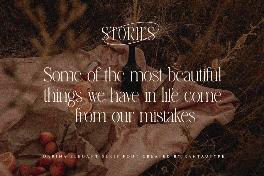 高质量现代优雅女性婚礼杂志海报排版设计英文字体素材 Darina Elegant Serif font 设计素材 sucaiwan.com