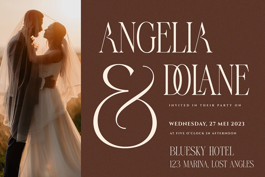 高质量现代优雅女性婚礼杂志海报排版设计英文字体素材 Darina Elegant Serif font 设计素材 sucaiwan.com