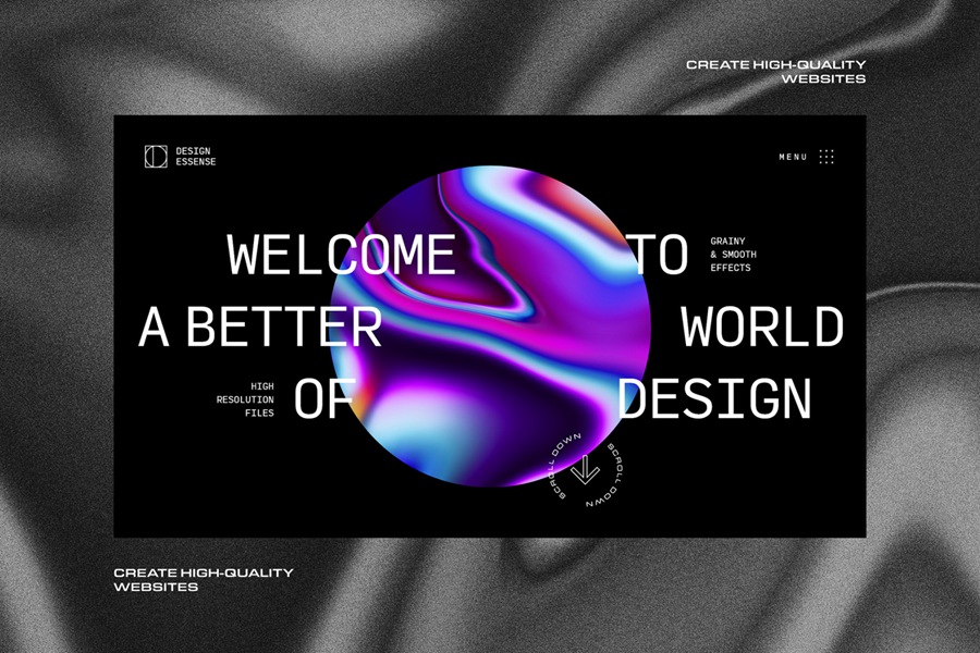 100款未来科幻赛博朋克3D金属镀铬波浪效果PNG格式背景图设计素材 Surreal Gradient Waves - Backgrounds Collection , sucaiwan.com