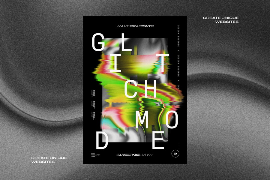 100款未来科幻赛博朋克3D金属镀铬波浪效果PNG格式背景图设计素材 Surreal Gradient Waves - Backgrounds Collection , sucaiwan.com