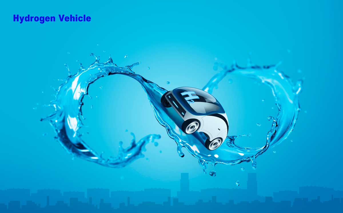 12款创意氢气新能源汽车电车主视觉KV海报设计PS分层源文件模板 Hydrogen new energy vehicle poster , sucaiwan.com