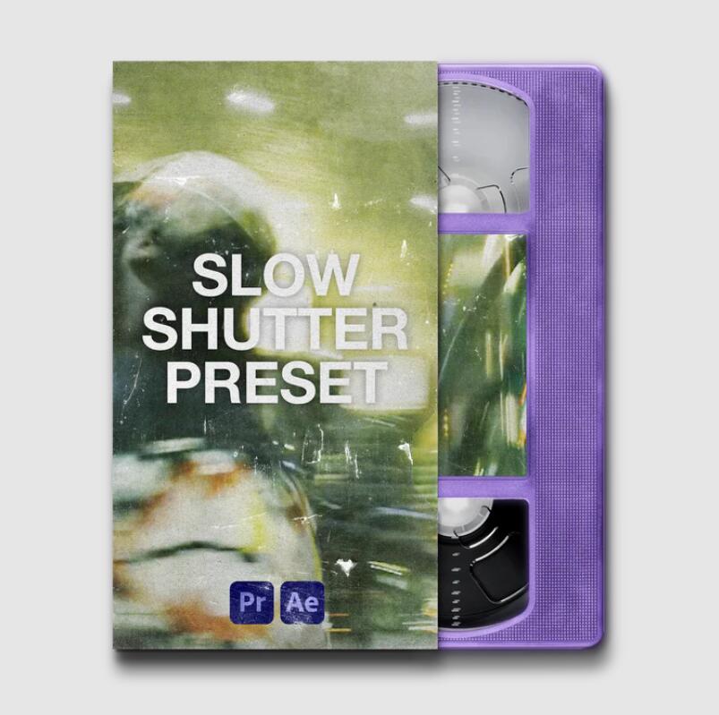 AE/PR预设：嘻哈说唱风格情绪慢快门视频抽帧拖影效果预设包 , sucaiwan.com