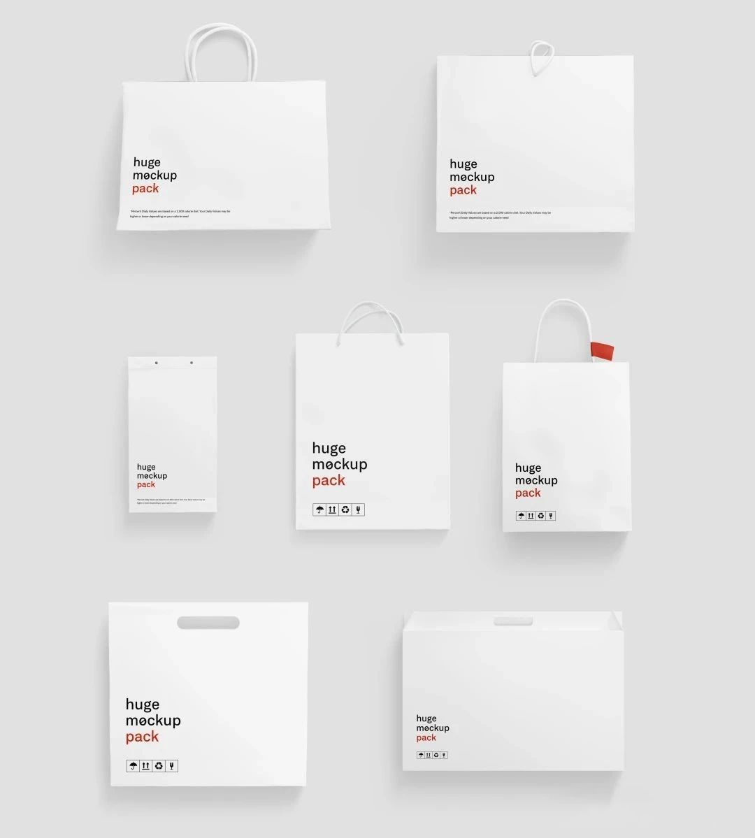 质感瓶子杯子罐头袋子飞机盒子包装盒纸盒礼盒效果展示PSD样机设计素材 , sucaiwan.com