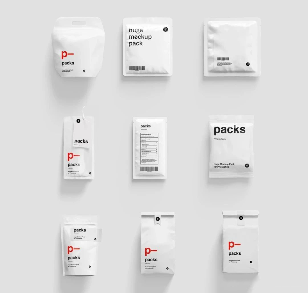 质感瓶子杯子罐头袋子飞机盒子包装盒纸盒礼盒效果展示PSD样机设计素材 , sucaiwan.com