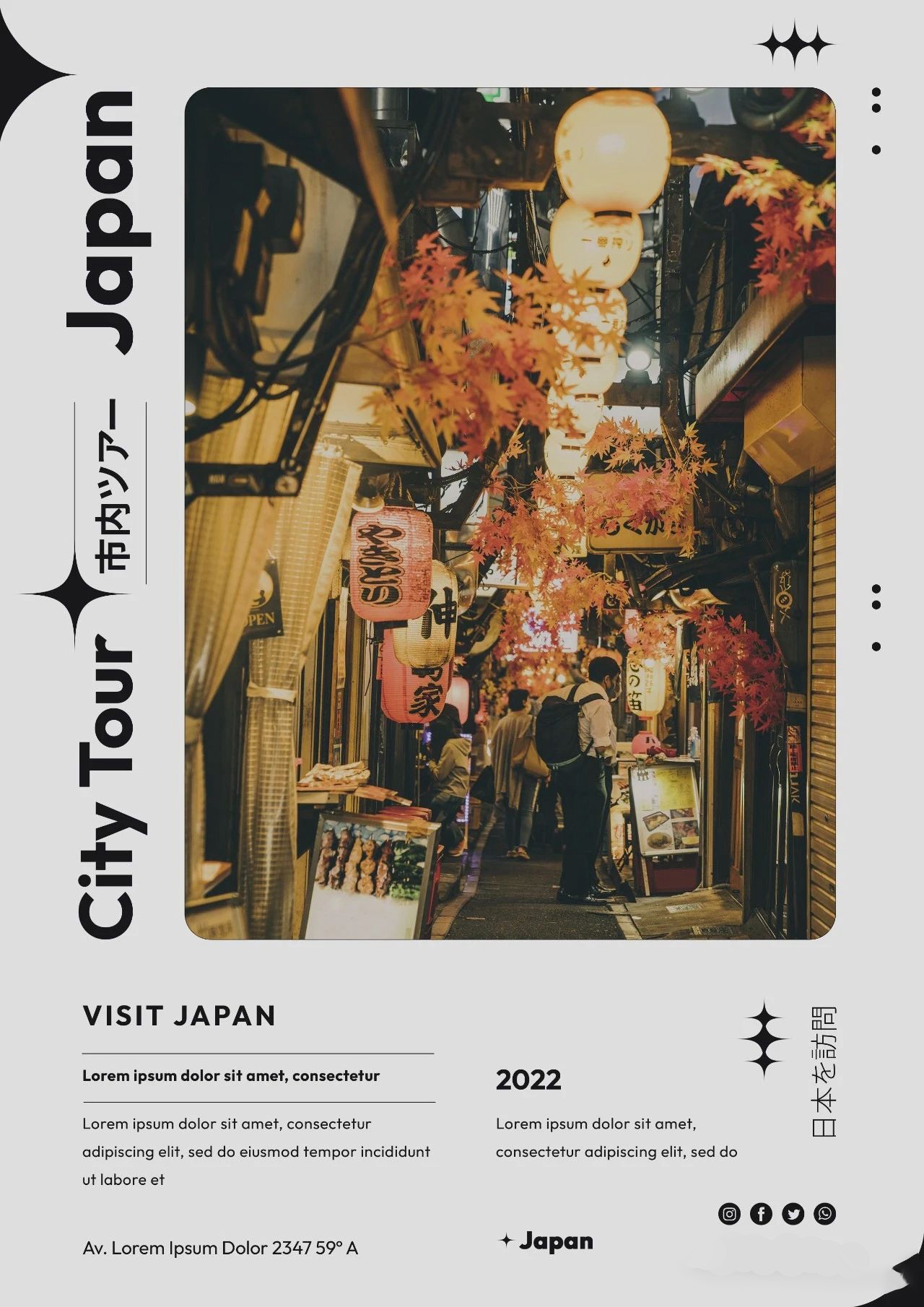 简约日系视觉KV图文排版时尚旅游摄影广告平面海报模版PSD源文件 , sucaiwan.com