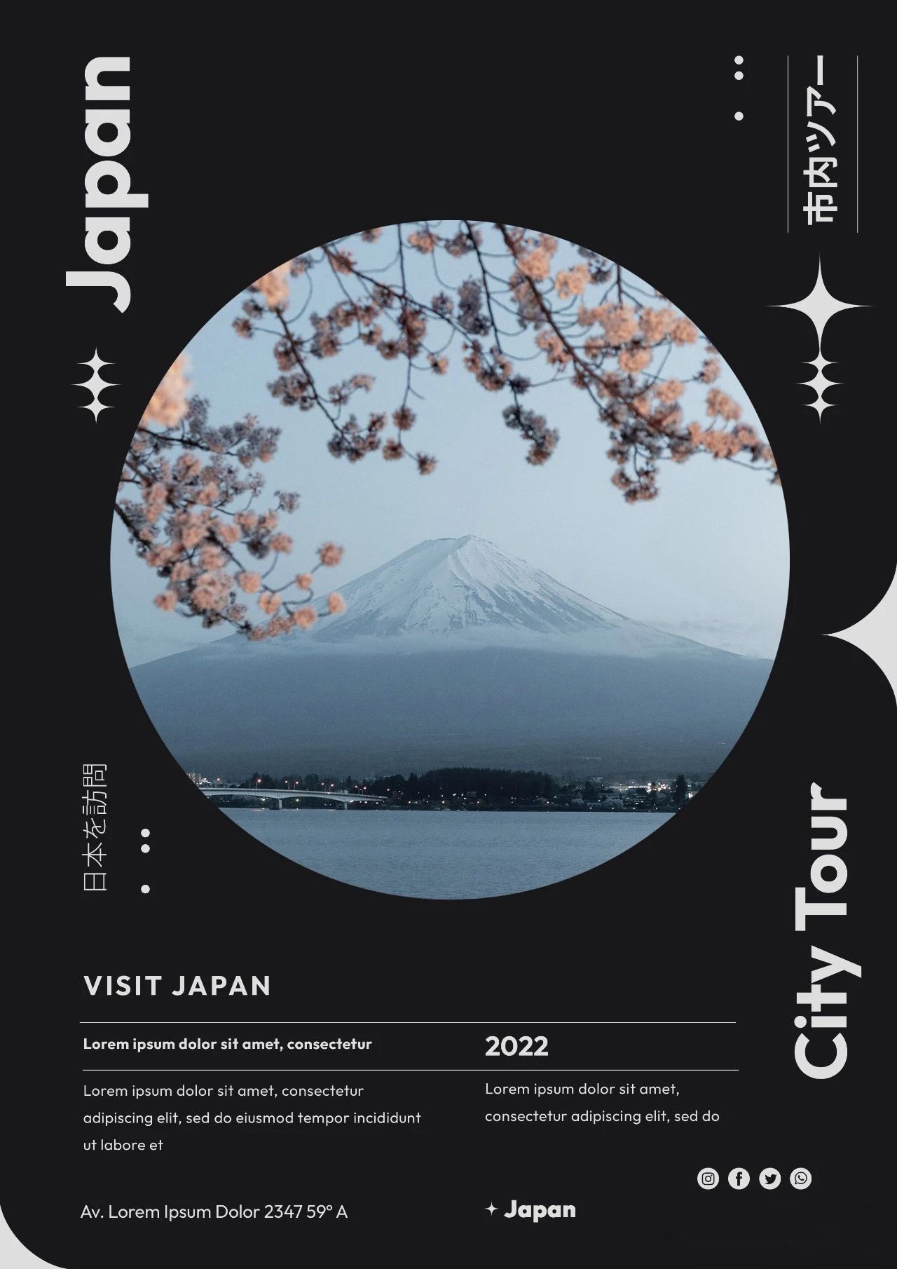 简约日系视觉KV图文排版时尚旅游摄影广告平面海报模版PSD源文件 , sucaiwan.com