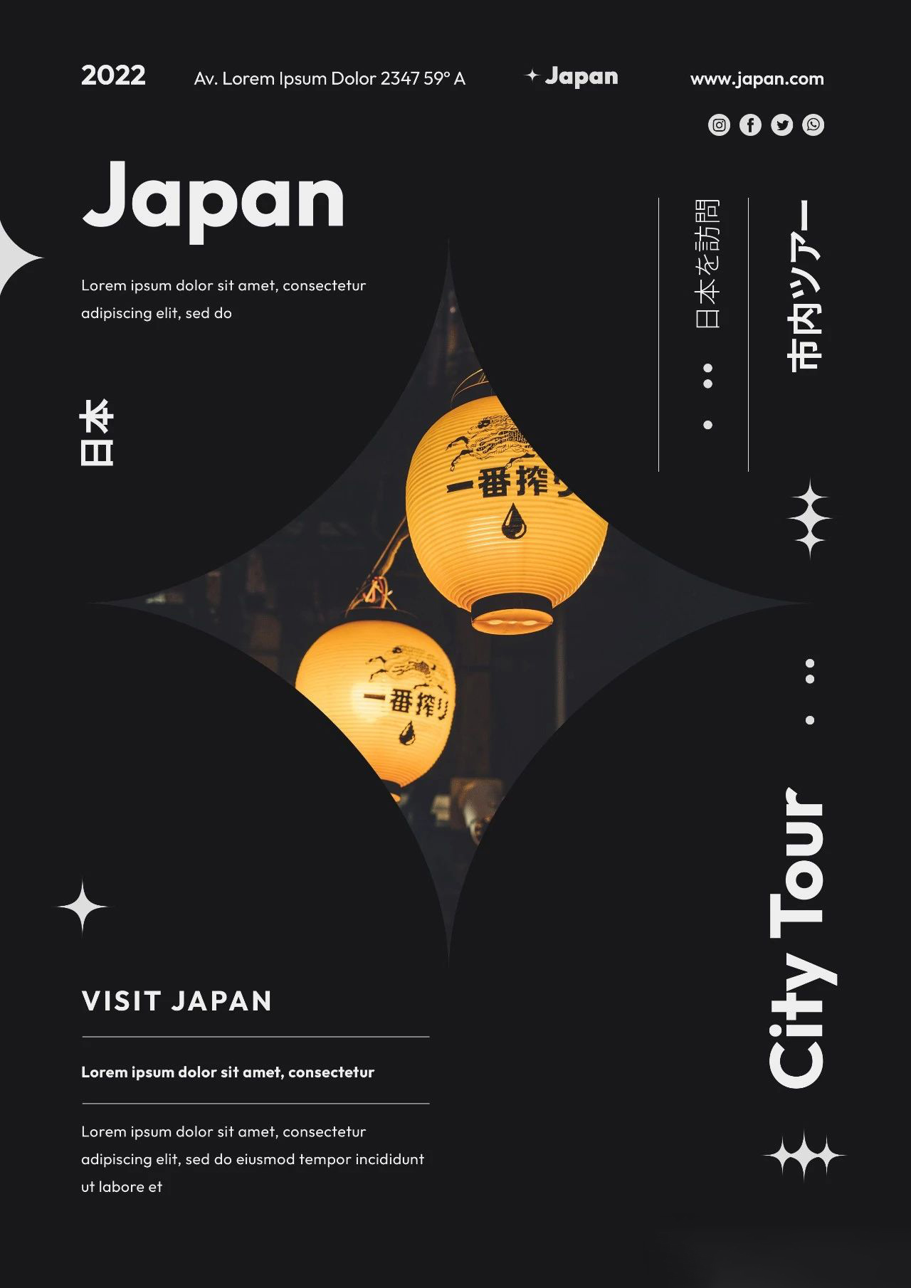 简约日系视觉KV图文排版时尚旅游摄影广告平面海报模版PSD源文件 , sucaiwan.com