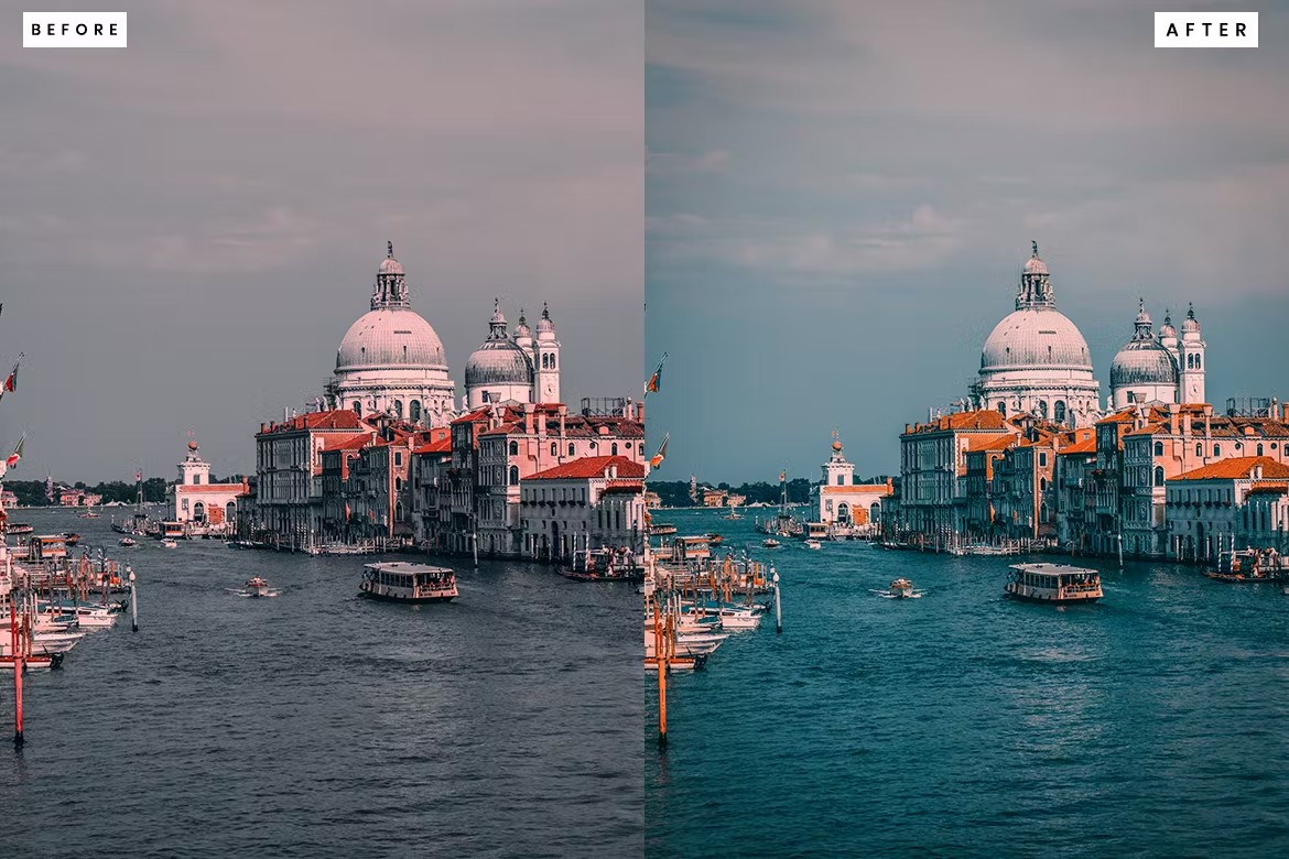 电影橙色青色赛博朋克摄影后期调色Lightroom预设 Lightroom Presets in Orange und Blaugrün in Kinoqualität , sucaiwan.com