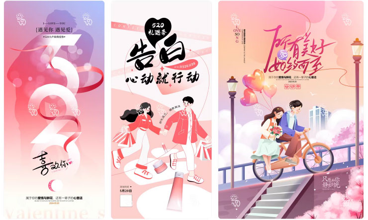 206套 520恋爱爱情节日情人节庆海报模板PSD源文件设计素材 , 第48张-素材湾丨精选海外优质设计素材资源 206套 520恋爱爱情节日情人节庆海报模板PSD源文件设计素材 , sucaiwan.com
