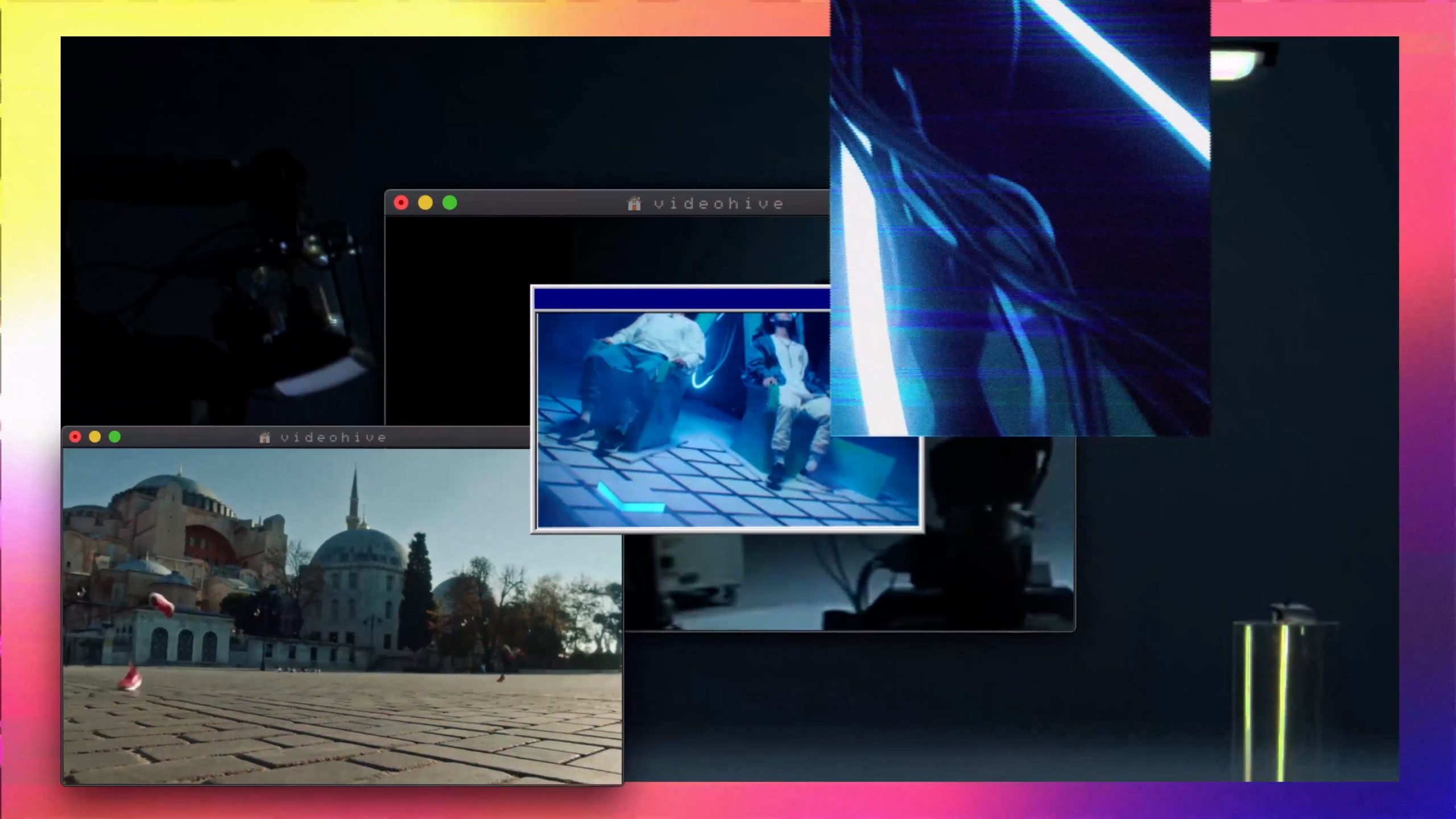 AE模板：4K时尚酷炫分屏故障失真效果计算机弹窗视频开场动画 Multiscreen Glitch Opener 影视音频 sucaiwan.com