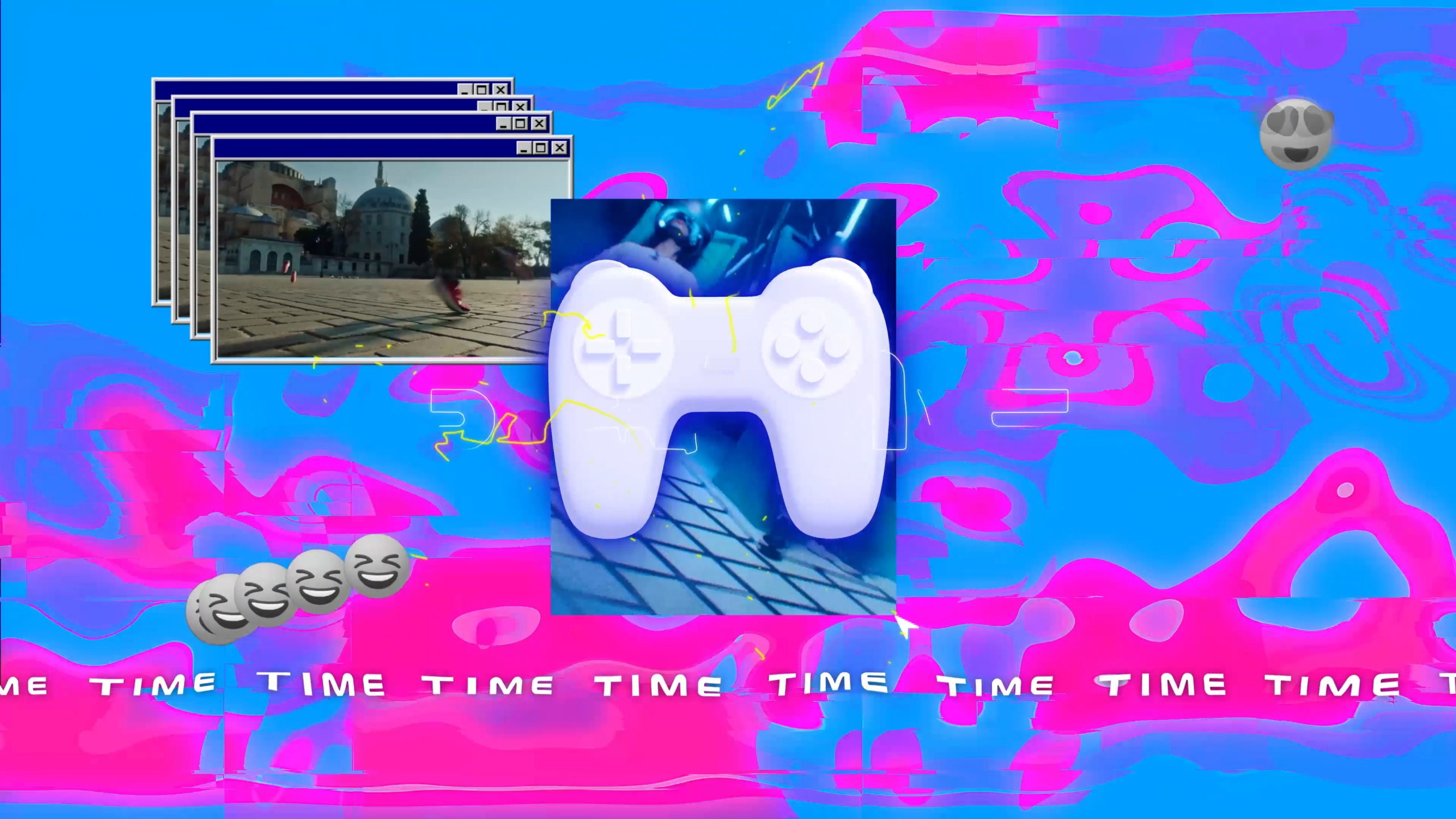 AE模板：4K时尚酷炫分屏故障失真效果计算机弹窗视频开场动画 Multiscreen Glitch Opener 影视音频 sucaiwan.com