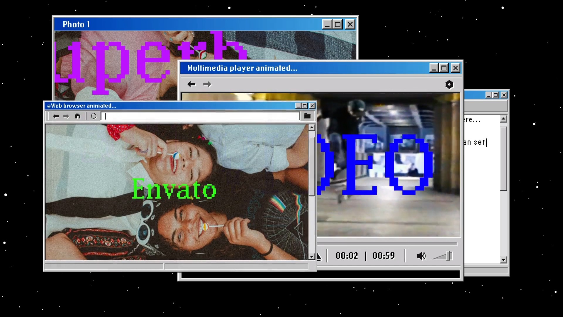 AE模板:4K旧计算机图形风格多屏效果视频开场动画Old Computer Dial Up Interface 影视音频 第2张-素材湾丨精选海外优质设计素材资源 AE模板:4K旧计算机图形风格多屏效果视频开场动画Old Computer Dial Up Interface 影视音频 sucaiwan.com