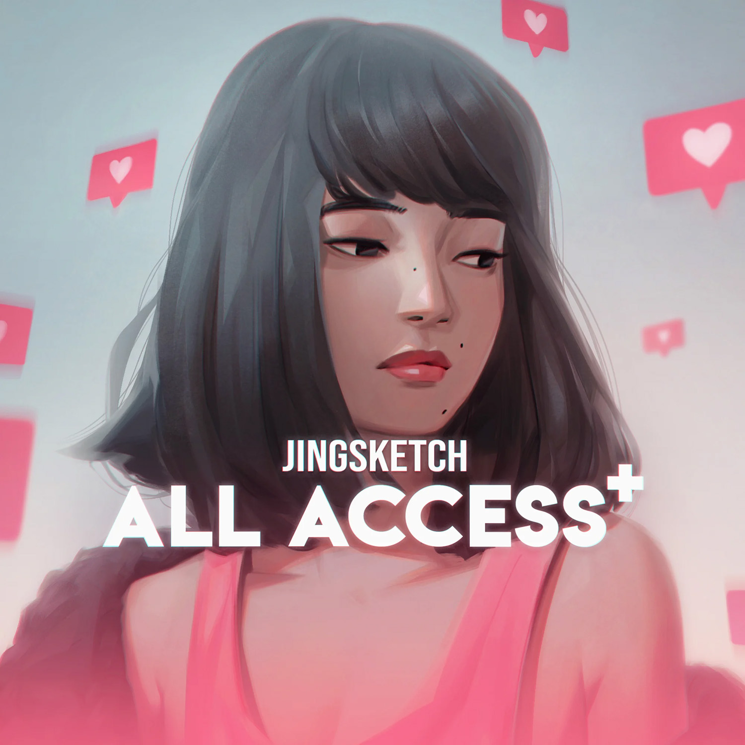 大师课程：Procreate/Photoshop复杂插图内部工作原理PDF视频教程+画笔Jingsketch All Access 设计教程 sucaiwan.com