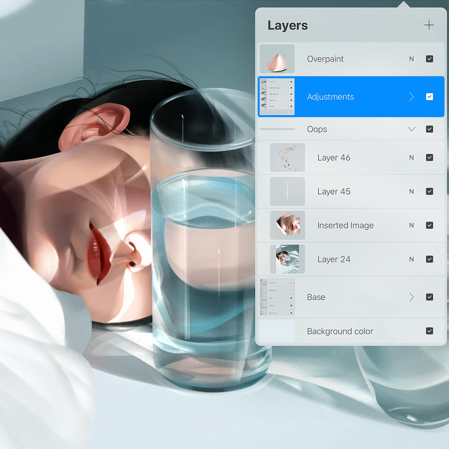 大师课程：Procreate/Photoshop复杂插图内部工作原理PDF视频教程+画笔Jingsketch All Access 设计教程 sucaiwan.com
