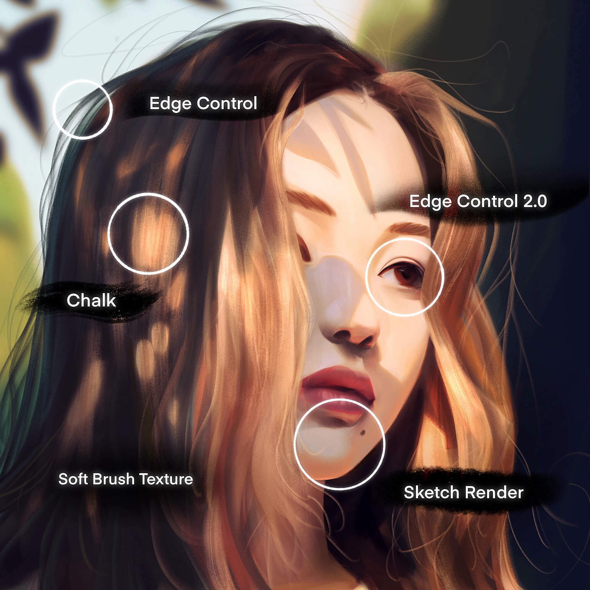 大师课程：Procreate/Photoshop复杂插图内部工作原理PDF视频教程+画笔Jingsketch All Access 设计教程 sucaiwan.com