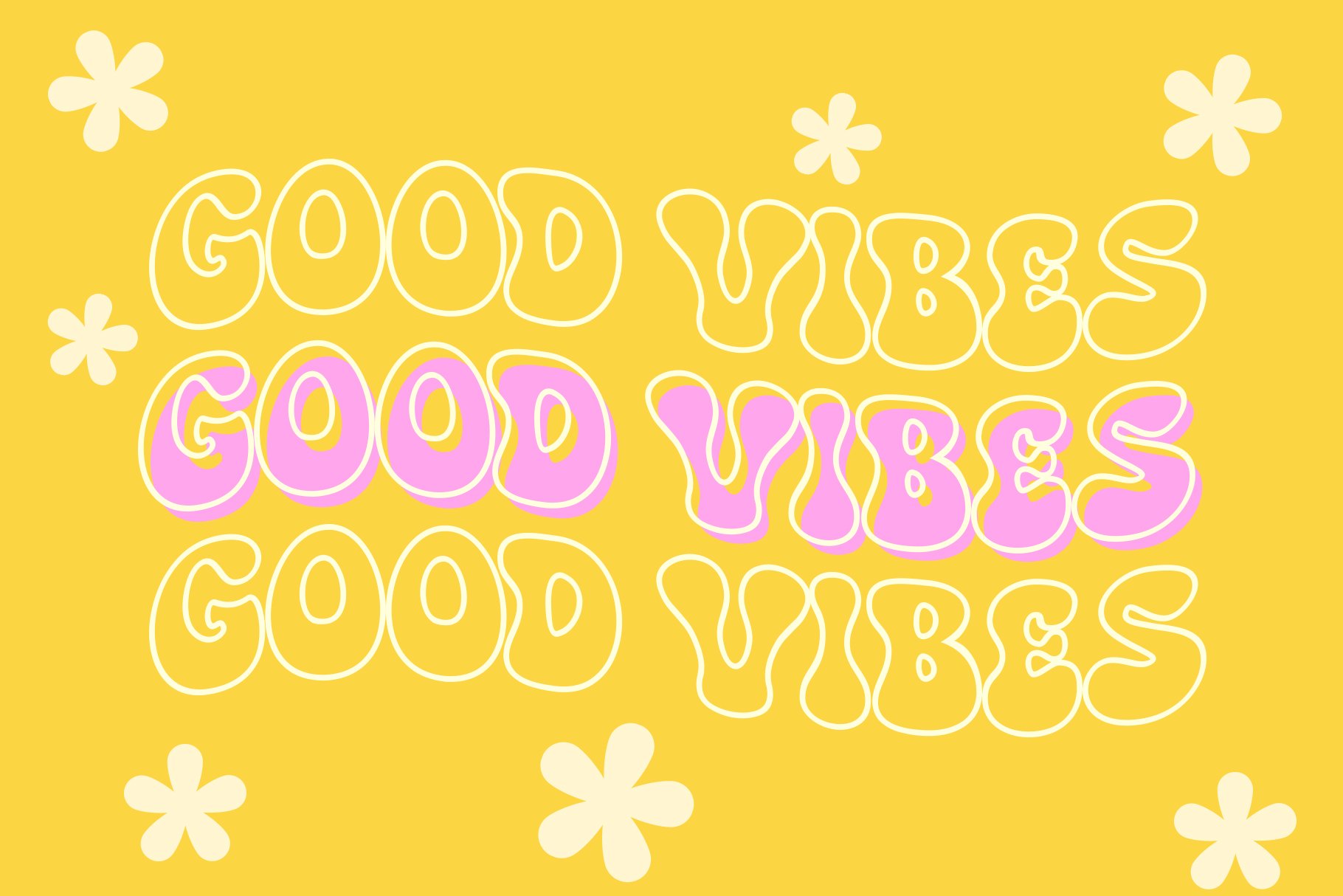 复古怪诞主义大胆童趣优雅女性海报杂志标题英文字体 The Duck - Groovy Retro Font 设计素材 sucaiwan.com
