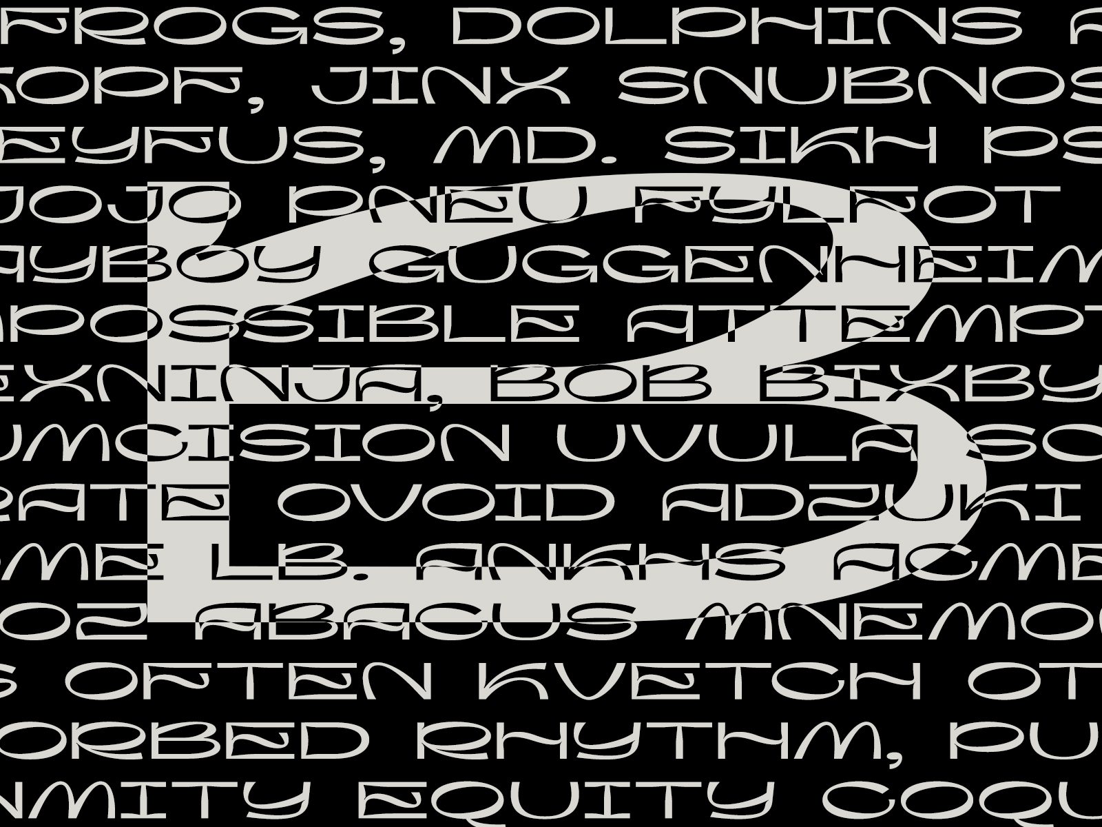 高质量现代酸性艺术抽象图形风格海报杂志排版英文字体 Flogert Display Typeface 设计素材 sucaiwan.com