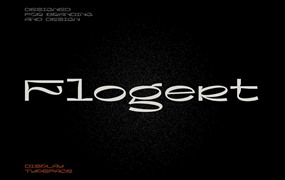 高质量现代酸性艺术抽象图形风格海报杂志排版英文字体 Flogert Display Typeface