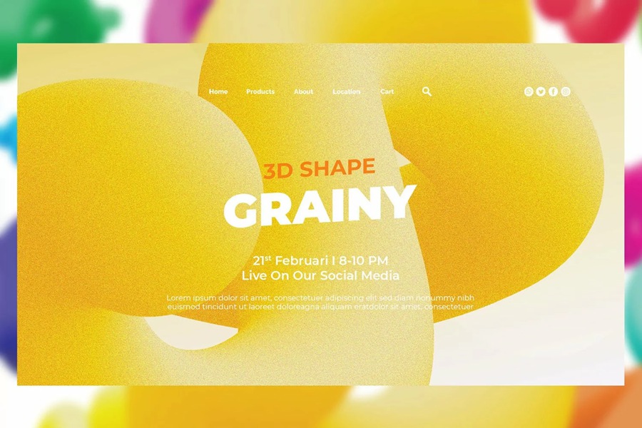 潮流3D抽象磨砂颗粒感形状膏体设计素材合集 15 Variation 3D Shape Grainy Texture 图片素材 sucaiwan.com