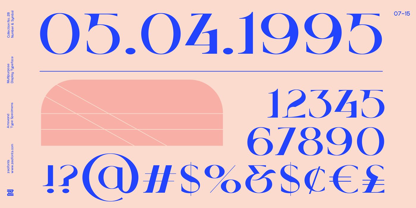 高质量优雅独特的半侧衬线时尚杂志排版包装海报设计英文字体 AMOVAND 设计素材 sucaiwan.com