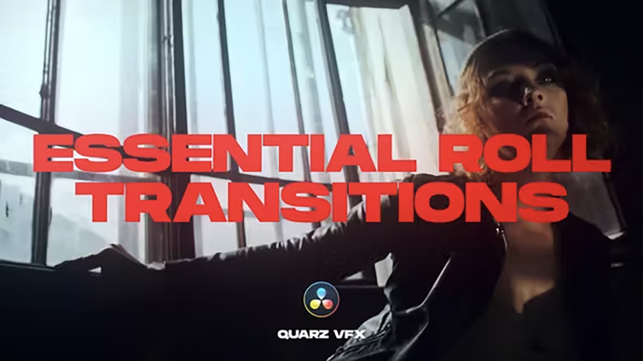 达芬奇预设：50多个达芬奇基本滚动转场过渡 Essential Roll Transitions for DaVinci Resolve 影视音频 sucaiwan.com