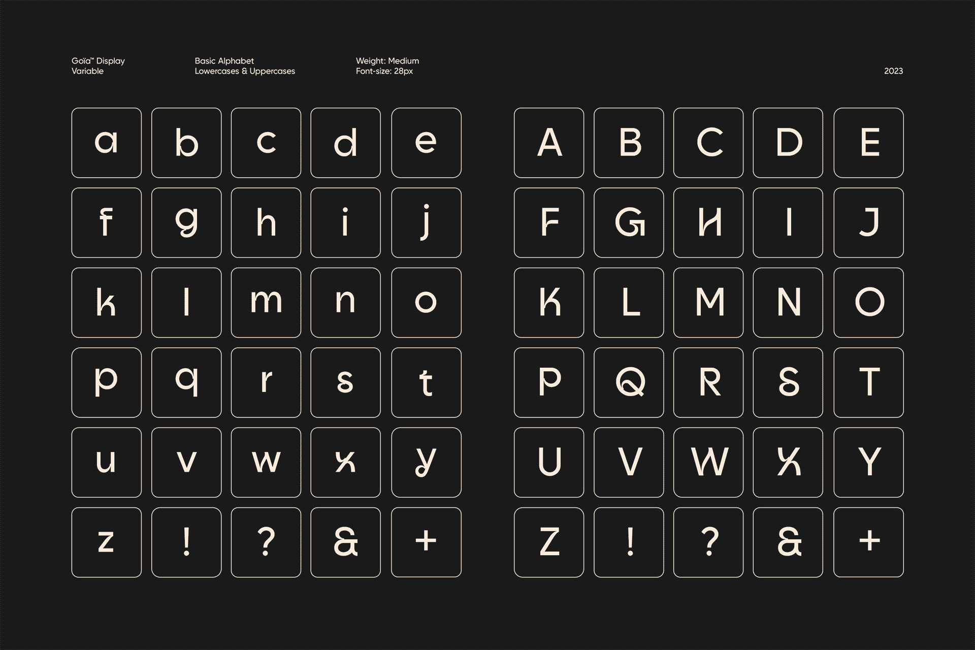 现代独特可变几何风创意海报标题设计无衬线英文字体系列 Goia Variable Typeface 设计素材 sucaiwan.com