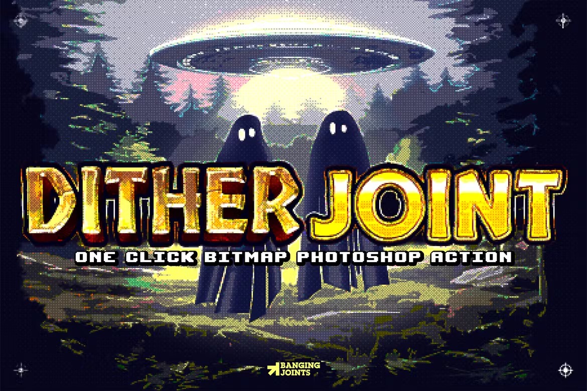 高质量未来派经典仿旧复古科幻游戏像素效果PS动作素材 DitherJoint Effect Action 图片素材 第1张-素材湾丨精选海外优质设计素材资源 高质量未来派经典仿旧复古科幻游戏像素效果PS动作素材 DitherJoint Effect Action 图片素材 sucaiwan.com