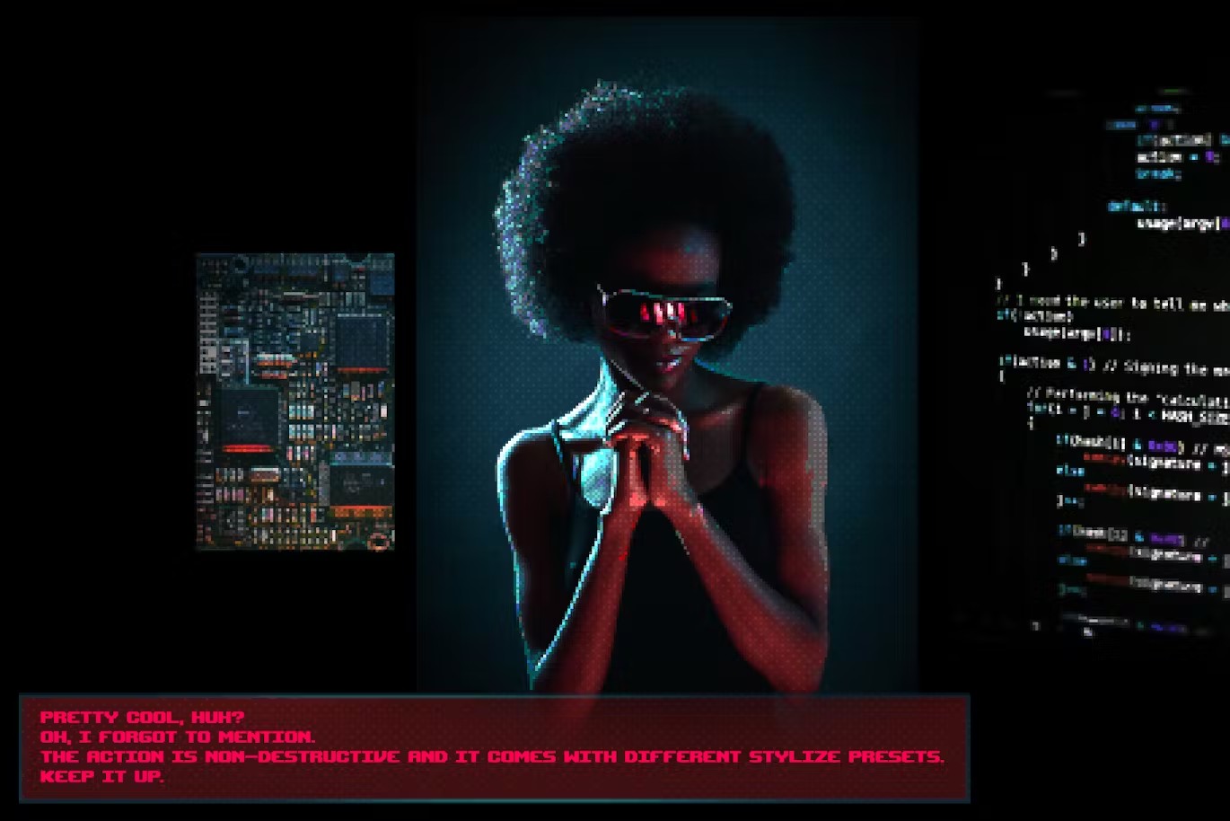 高质量未来派经典仿旧复古科幻游戏像素效果PS动作素材 DitherJoint Effect Action 图片素材 第3张-素材湾丨精选海外优质设计素材资源 高质量未来派经典仿旧复古科幻游戏像素效果PS动作素材 DitherJoint Effect Action 图片素材 sucaiwan.com