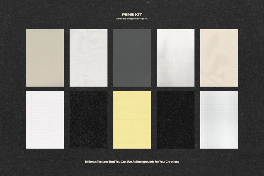 850+复古灵感手绘钢笔水彩笔涂鸦标记符号图案插画线条街头艺术PNG免扣元素设计套装 Indieground – Pens Kit 图片素材 sucaiwan.com