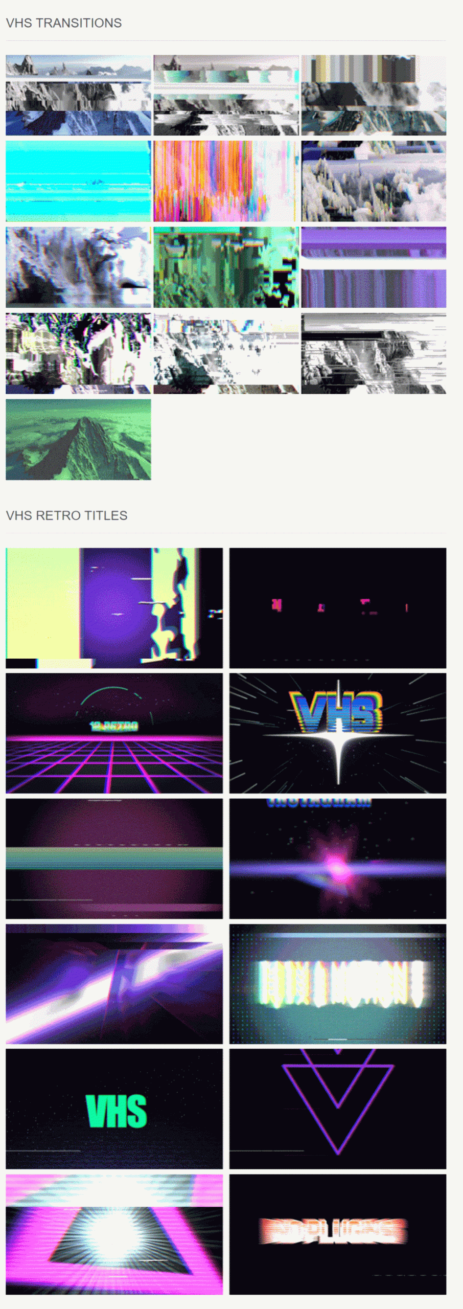 FCPX插件：复古怀旧氛围磁带VHS效果毛刺预告片转场标题画面效果包 , sucaiwan.com