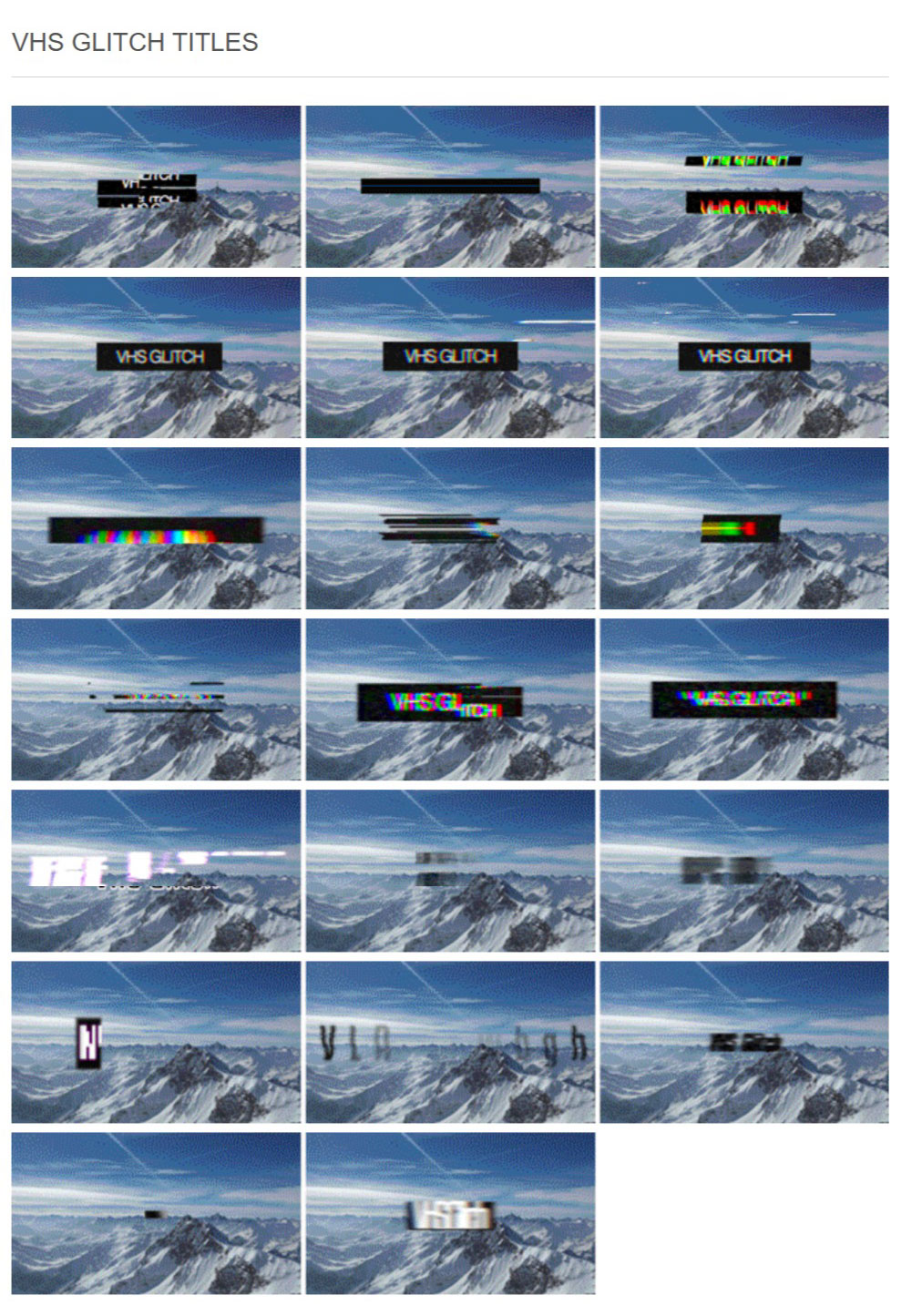 FCPX插件：复古怀旧氛围磁带VHS效果毛刺预告片转场标题画面效果包 , sucaiwan.com