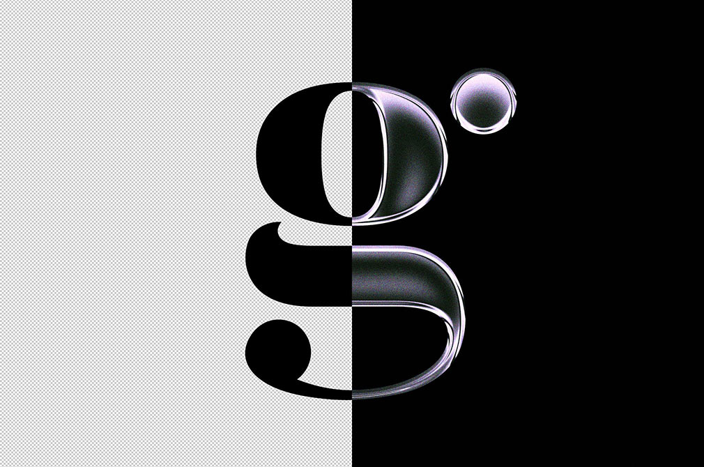 高质量抛光镀铬玻璃金属立体字体LOGO特效PSD模板 Chrome Glass Mockup 图片素材 sucaiwan.com