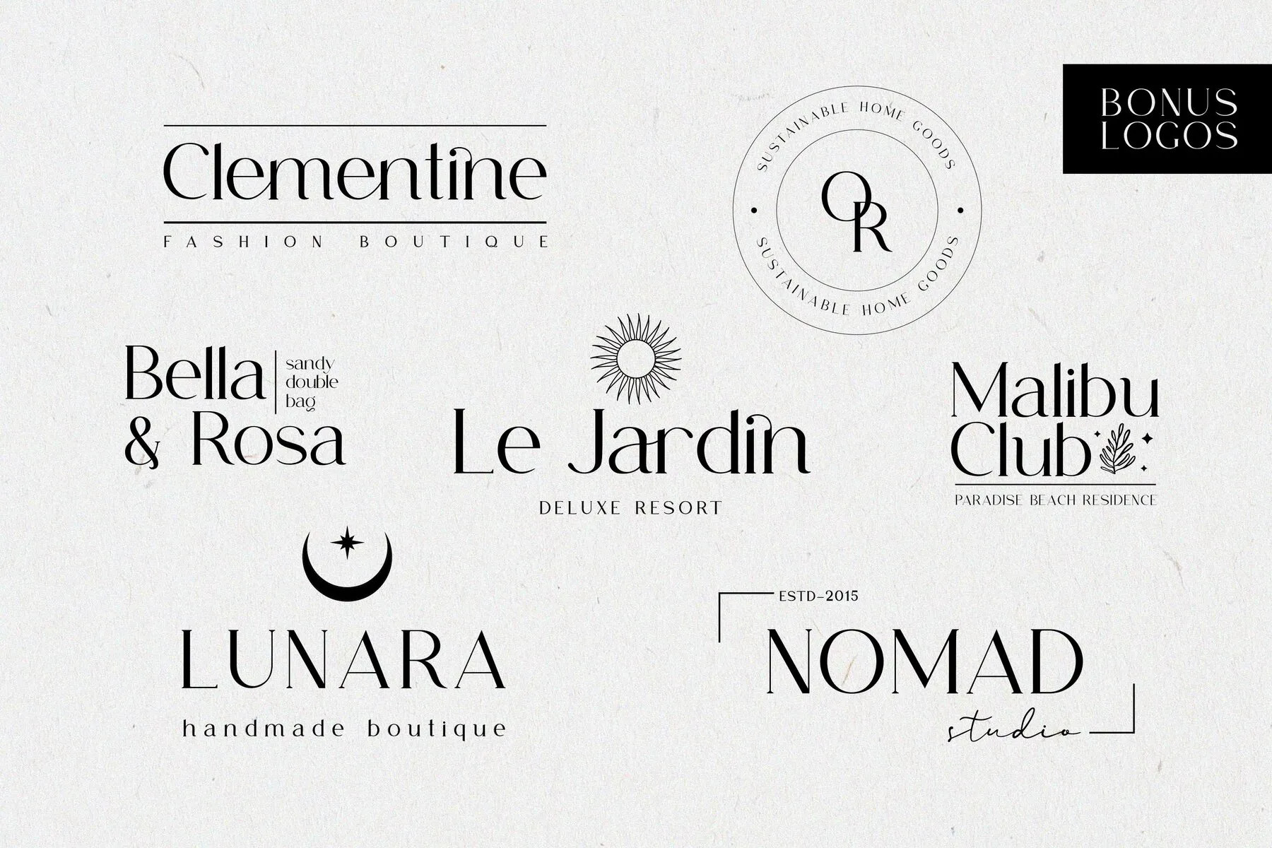 英文字体：时尚摩登优雅品牌签名徽标logo设计衬线字体 Gallery Font , sucaiwan.com