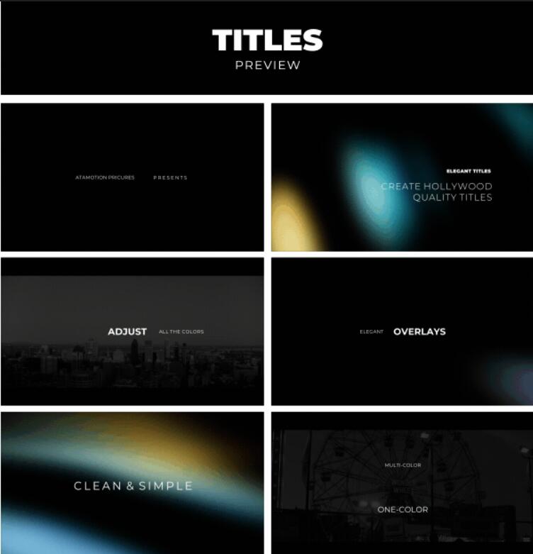 FCPX插件：21款电影级光影字幕开场片头标题片尾主创动画文字 , sucaiwan.com