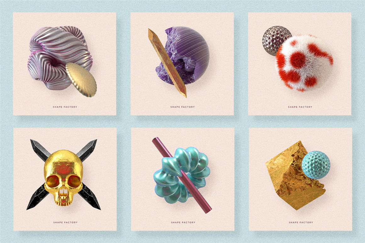 RULEBYART 140个酸性金属质感流体三维3D几何骷髅迷幻抽象艺术PNG元素包 140 Abstract 3D Shapes 图片素材 第3张-素材湾丨精选海外优质设计素材资源 RULEBYART 140个酸性金属质感流体三维3D几何骷髅迷幻抽象艺术PNG元素包 140 Abstract 3D Shapes 图片素材 sucaiwan.com